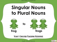 Singular Nouns to Plural Nouns  - Year 1